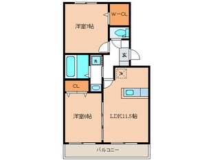 トップロード新石丸の物件間取画像